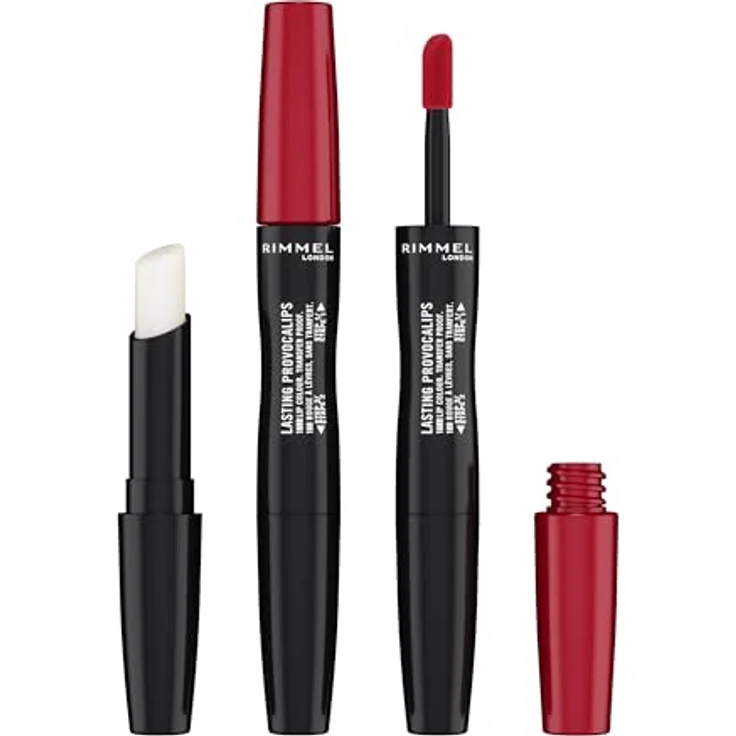 Rimmel Lasting Provocalips Double Ended, langanhaltender Lippenstift in Caught Red Lip, 3,5 g – Bild 2