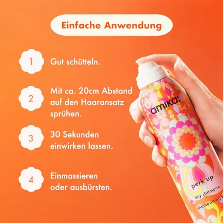 Amika Trockenshampoo Perk Up, talkfreies Trockenshampoo zur Ölabsorption und Geruchreduzierung, 67 ml – Bild 6