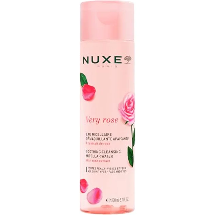 Nuxe Very Rose Soothing Cleansing Micellar Water, Mizellenwasser für Damen mit Rosenextrakt, 200 ml – Bild 1
