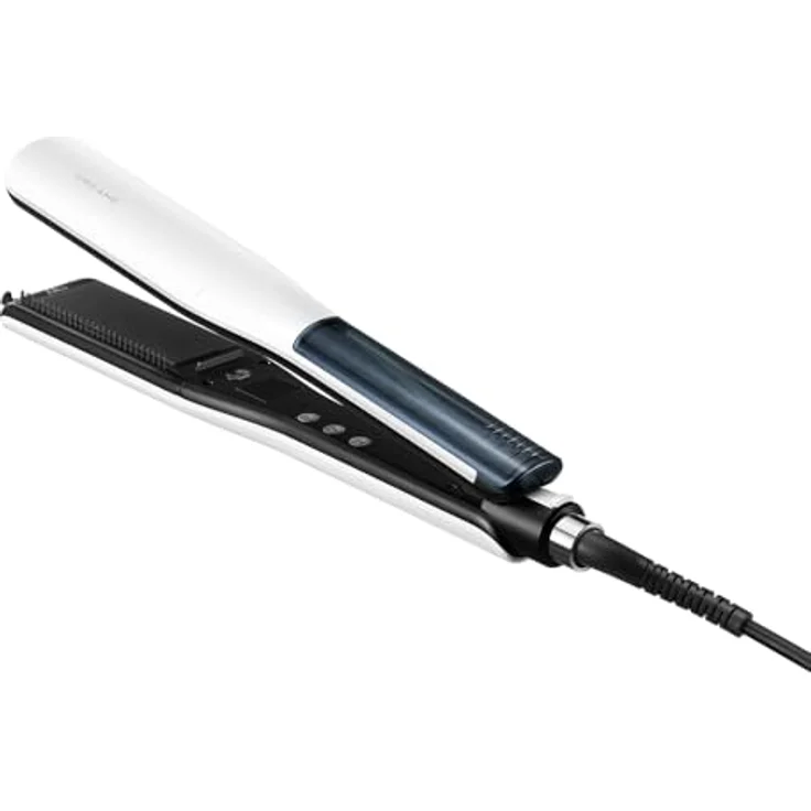 dreame AuraSteam Straight Glätteisen, dampfbetrieben, 5 Temperaturstufen, vergrößertes 35-mm-Panel, flexible 3D-Platten, abnehmbarer Wassertank, für glatte und lockige Frisuren – Bild 1