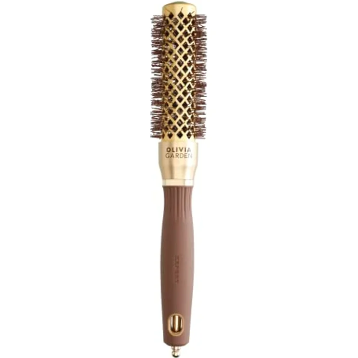 Olivia Garden - Expert Blowout Shine Haarbürste, goldfarben und braun – 25 – Bild 2