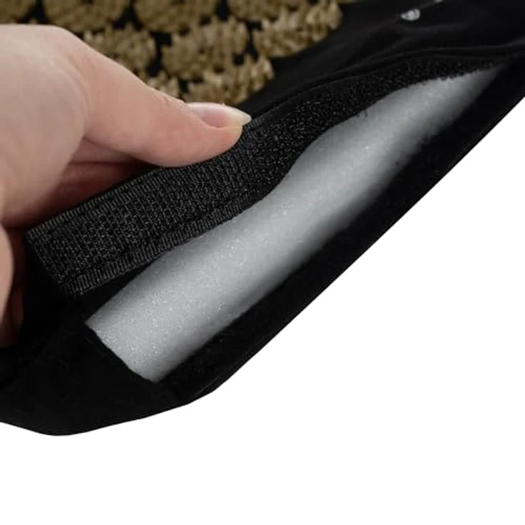 Trizand Akupressurmatte Entspannungsmatte Schwarz/Gold, Spar-Set mit Kissen und 2 Massagebällen, fördert Durchblutung und reduziert Muskelverspannungen – Bild 8
