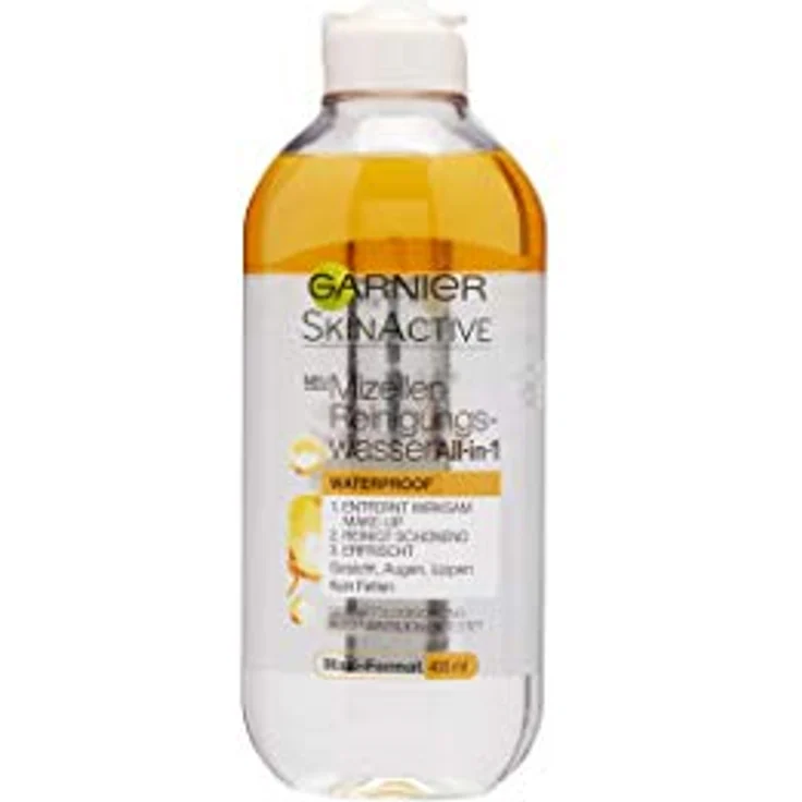 Garnier Skin Active Mizellen Reinigungswasser All-In-1 Waterproof Gesichtswasser 400 ml mit reinigender Wirkung – Bild 2