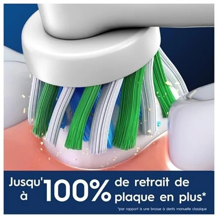 Oral-B Pro CrossAction Zahnbürstenkopf, 2200 Borsten für effektive Plaque-Entfernung, 3er Pack – Bild 8