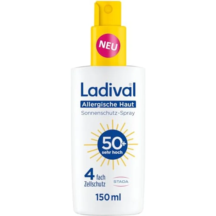 Ladival Sonnenschutz Spray LSF 50+ für allergische Haut, wasserfest, fettfrei, 4-fach Zellschutz, korallenfreundlich, leichte Gel-Formel, 150ml – Bild 1