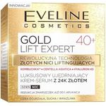Eveline Cosmetics Gold Lift Expert Straffendes Serum-Creme 24K Gold Therapie für 40+ | Anti-Aging, Lifting & Aufhellende Gesichtsbehandlung | 50ml
