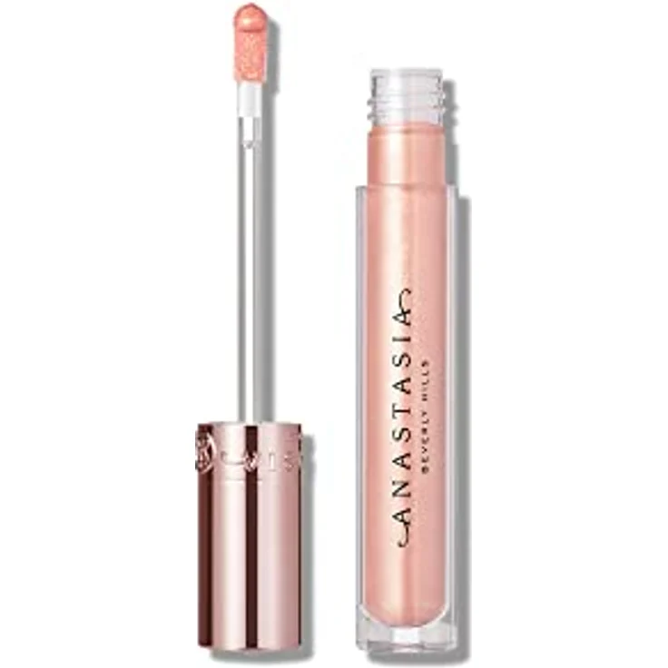 Anastasia Beverly Hills Shimmer Lip Gloss, Lippenpflege mit glamourösem Glanz, 4,8 ml in warmen Nude-Tönen – Bild 1