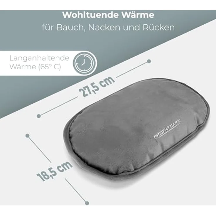 ProfiCare® PC-EWF 3150, elektrische Wärmflasche ohne Wasser, kurze Aufheizzeit bis 65°C, automatische Abschaltung, weicher Flanell-Bezug, sicher und hygienisch – Bild 4