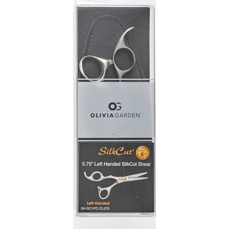 Olivia Garden SilkCut 5,75 Zoll für Linkshänder gebogen Klingen, silber/gold - Preisvergleich – Bild 4