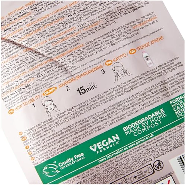 Garnier Skinactive Moisture Bomb feuchtigkeitsspendende Tuchmaske Für Trockene Und Empfindliche Haut 1 St. – Bild 3