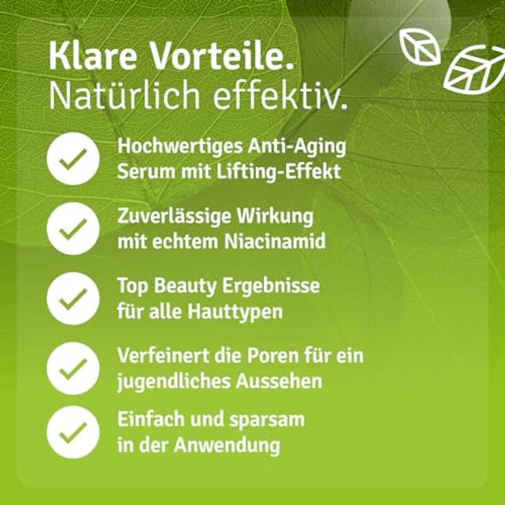 Casida Niacinamide Serum 30 ml, regenerierendes Gesichtsserum für verfeinertes Hautbild – Bild 5