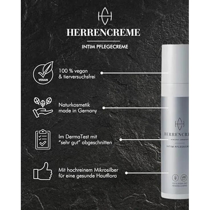 MW19 Skincare GmbH Herrencreme Intimpflegecreme, 75ml, feuchtigkeitsspendend, mit Mikrosilber, für gesunde Körperpflege – Bild 5