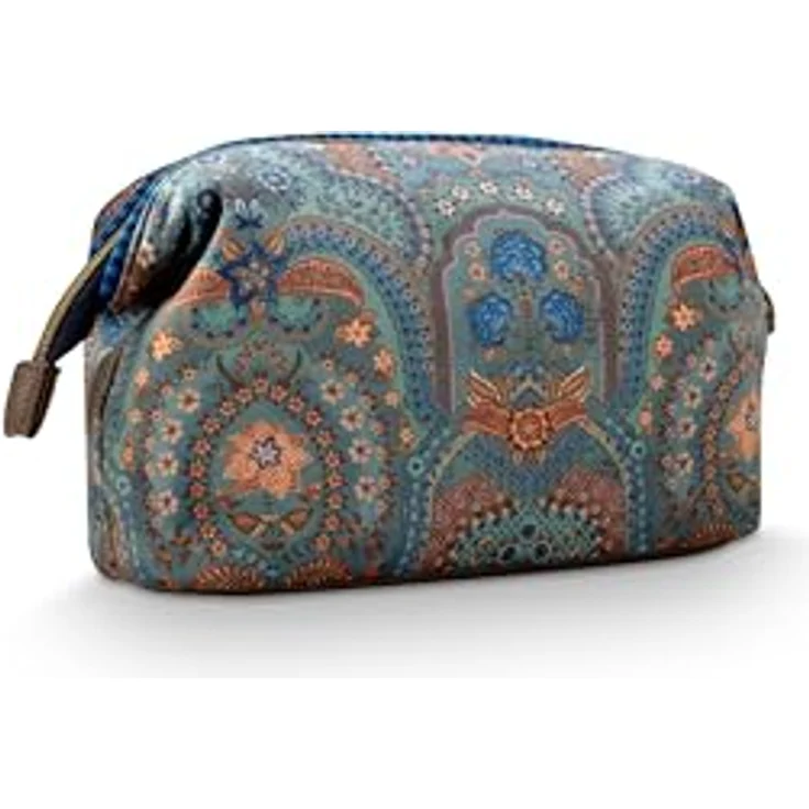 Pip Studio Cooper Cosmetic Purse Medium, robuster Beauty Case in Jabali Blue mit praktischem Stauraum und mehreren Fächern, 22.5x9.5x15cm – Bild 3