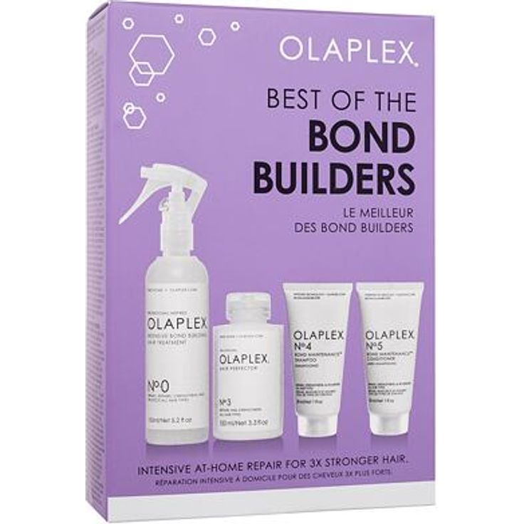 Olaplex Best Of The Bond Builders set Haarserum Intensive Bond Building Hair Treatment No.0 155 ml + Haarbalsam Hair Perfector No.3 100 ml + Bond Maintenance Shampoo No. 4 30 ml + Bond Maintenance Conditioner No. 5 30 ml