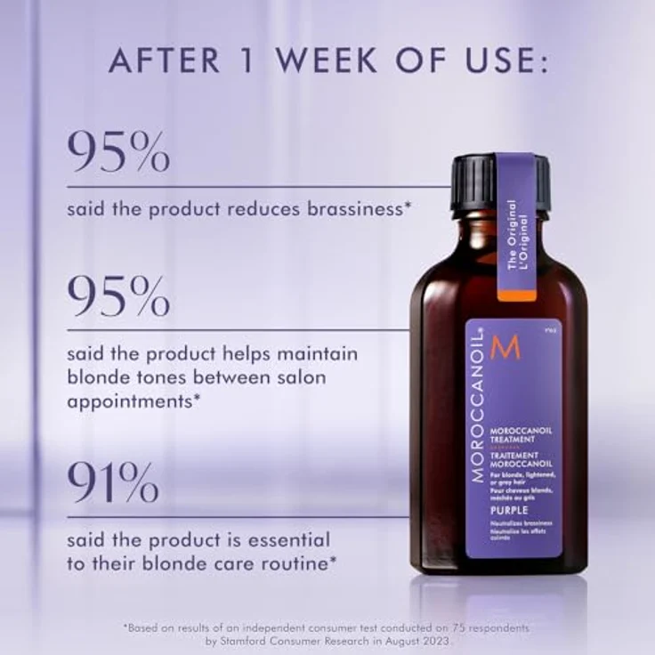 Moroccanoil Lila Behandlung Haaröl für blondes Haar, 50 ml - Kühlend, bequem und langlebig – Bild 2