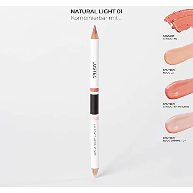 Und Gretel Lustec Lip Contouring Styler, Lipliner mit Jojobaöl und Sheabutter, 14 g, Nr. 01 - Natural Light, roséholz Ton – Bild 5
