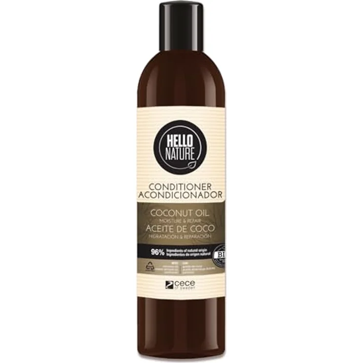 P-Beauty Naturkosmetik Conditioner, Haarspülung mit Kokosöl und Arganöl, silikonfrei, vegan, 300ml - für trockenes, geschädigtes Haar, Anti-Frizz und intensive Pflege – Bild 1