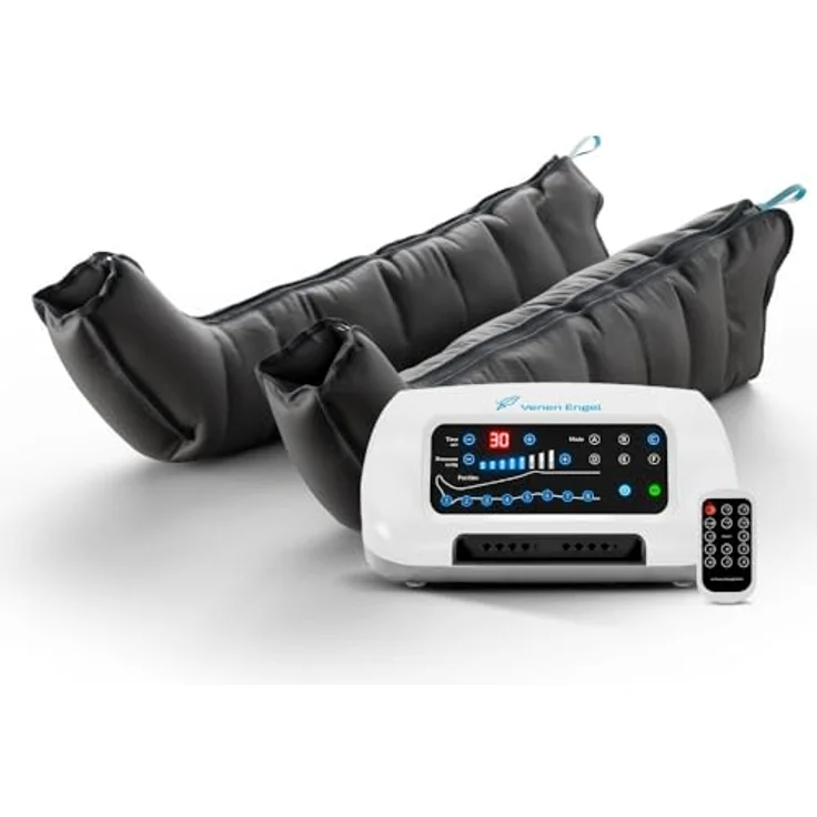 Venen Engel 8 Premium Beinmassagegerät mit 8 Luftkammern, 6 Programmen und medizinischer Zertifizierung für Lipödem- und Lymphödemtherapie – Bild 1