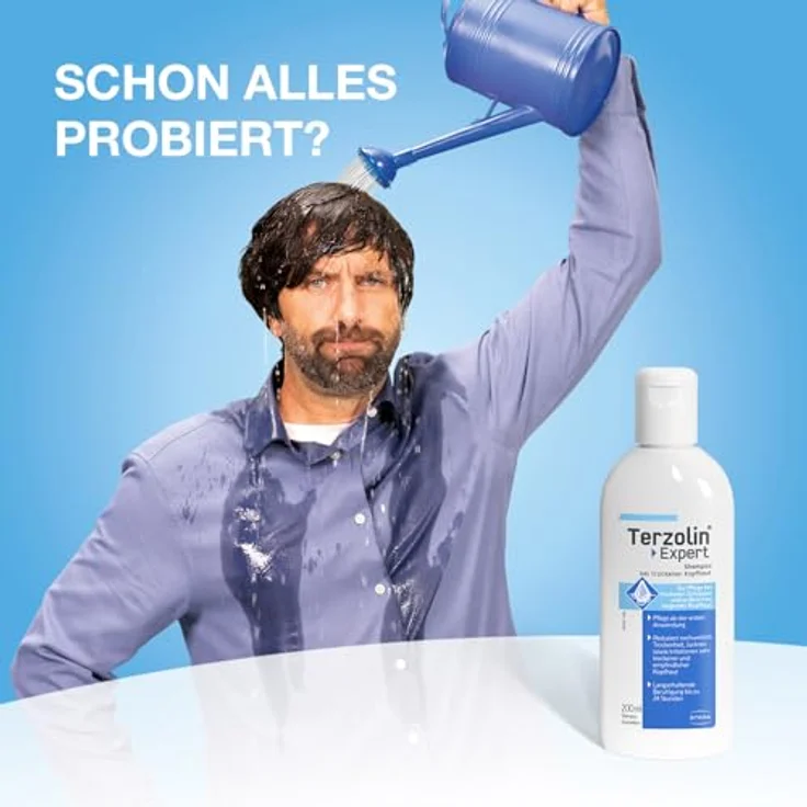 Terzolin Expert Shampoo für trockene Kopfhaut, Haarpflege Anti-Schuppen Shampoo bei trockenen Schuppen und Ekzemen, mit Postbiotikum & Allantoin, 200 ml – Bild 3