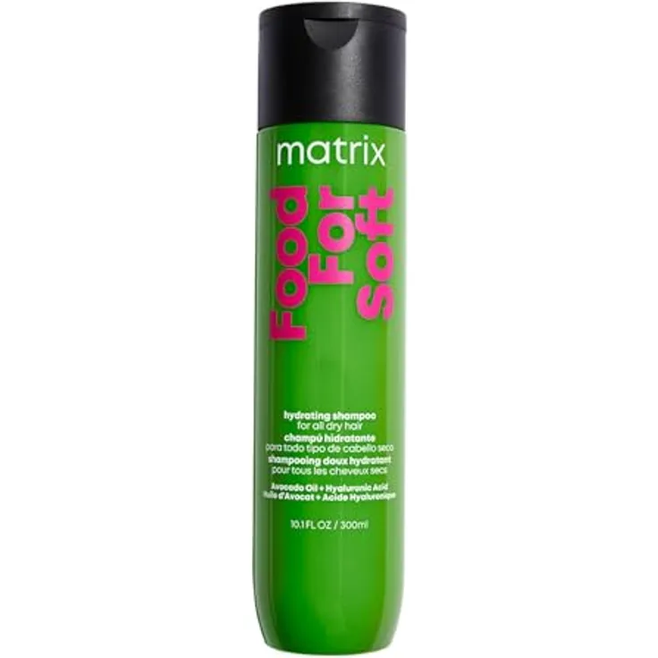 Matrix Haarshampoo für trockenes bis sehr trockenes Haar, Mit Avocado-Öl und Hyaluronsäure, Feuchtigkeitsspendend und reinigend, Vegane Formel, Food For Soft, 1 x 300 ml
