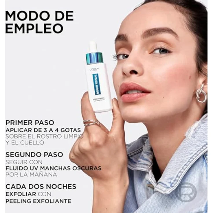 L'Oréal Paris Makeup Bright Reveal Anti-Pigment Serum, 30 ml mit Niacinamid zur Reduzierung von Pigmentflecken und für ein strahlendes Hautbild – Bild 7