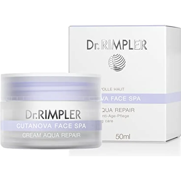 Dr. Rimpler Reichhaltige Gesichtscreme 24-Stunden Pflege "Cutanova Auqa Repair" I Gesichtspflege mit natürlichen Ölen und Kamille I Anti Aging, 50ml