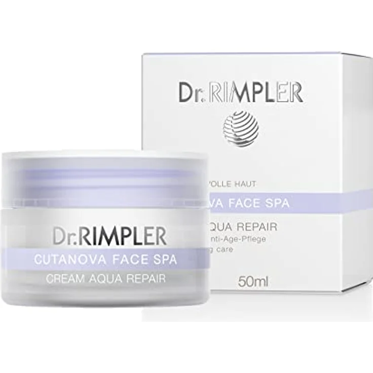 Dr. Rimpler Reichhaltige Gesichtscreme 24-Stunden Pflege "Cutanova Auqa Repair" I Gesichtspflege mit natürlichen Ölen und Kamille I Anti Aging, 50ml – Bild 1