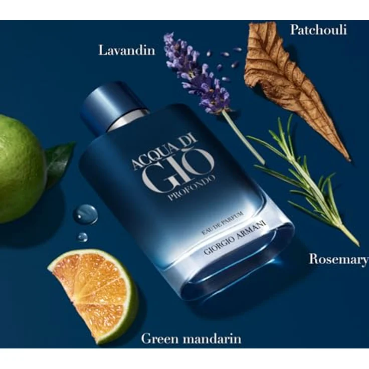 Armani Beauty GIORGIO ARMANI Acqua Di Gio Profondo Eau de Parfum 30 ml – frischer & aromatischer Herrenduft – Mandarine, Lavendel, Zedernholznoten – Bild 2