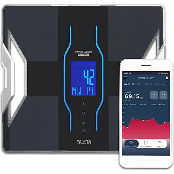 Tanita RD, 953 Bluetooth 4 Low Energy Körperanalyse, Waage mit medizinischer Technologie, Schwarz – Bild 2