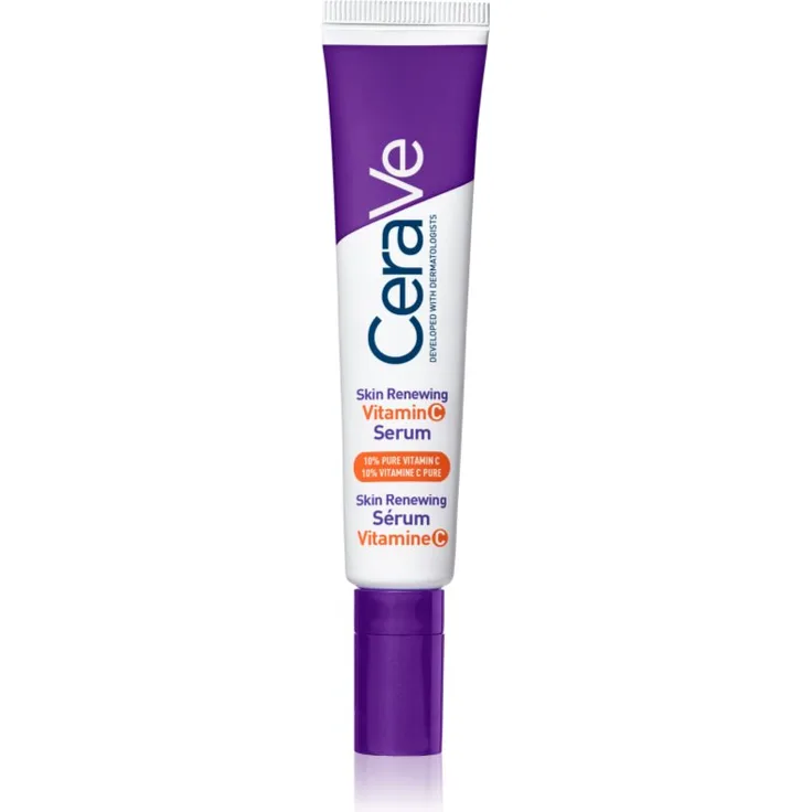 CeraVe Skin Renewing Vitamin C Serum, Gesichtsserum zur Aufhellung und Regeneration der Hautbarriere, 30 ml