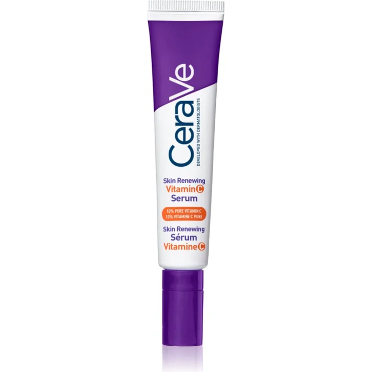 CeraVe Skin Renewing Vitamin C Serum, Gesichtsserum zur Aufhellung und Regeneration der Hautbarriere, 30 ml