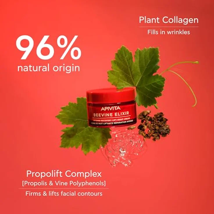 Apivita Beevine Elixir Night Cream, festigende Nachtcreme mit revitalisierender Wirkung, 50 ml – Bild 3