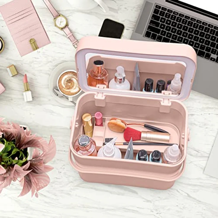 RIO Lush Box Vanity Case, geräumige Kosmetiktasche aus hochwertigem, abwaschbarem Material für Damen – Bild 2