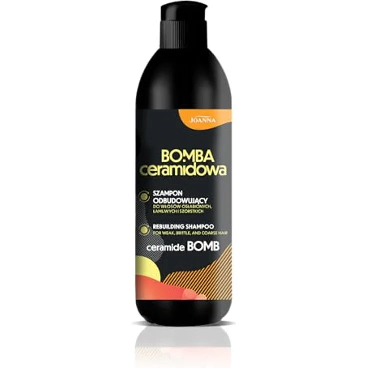JOANNA Ceramide Bomb Regenerierendes Shampoo, 500 ml, für geschwächtes und brüchiges Haar, mit feuchtigkeitsspendenden Ceramiden – Bild 1