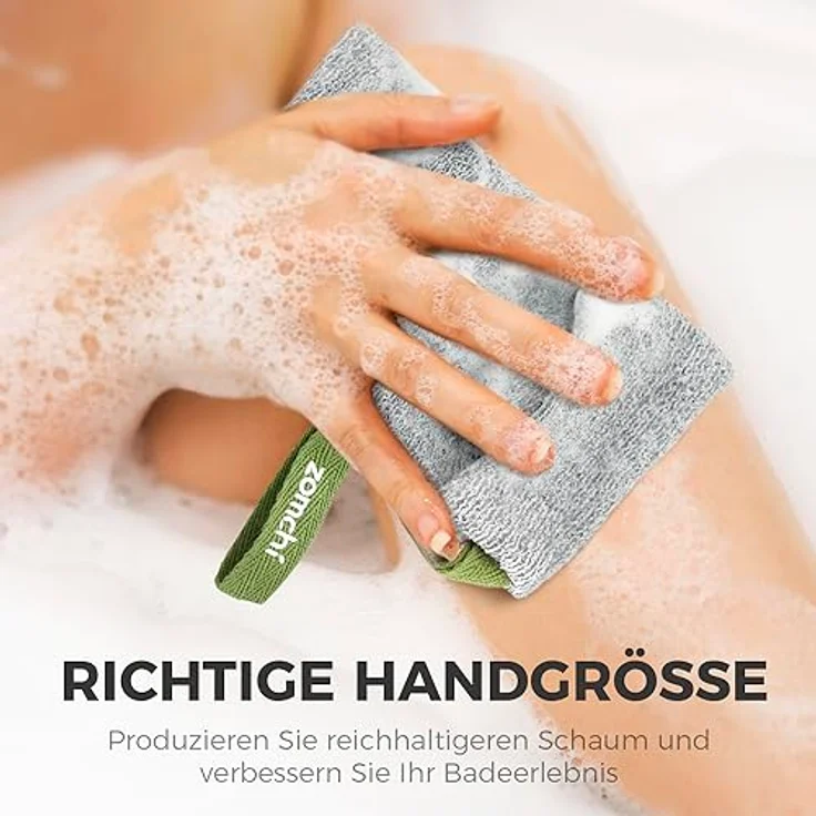 ZOMCHI Seifensäckchen (weich) – 2 Stück hochwertige Seifenbeutel für sanftes Peeling und reichhaltigen Schaum, ideal für Körperpflege – Bild 3