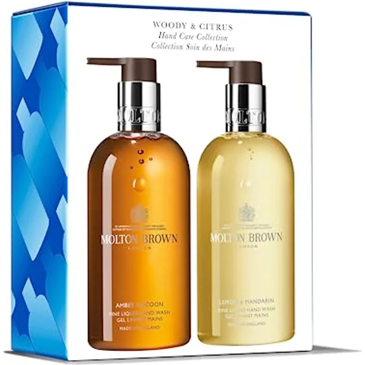 Molton Brown Woody & Citrus Handpflegekollektion Geschenkset - 2x300ml, erfrischende Handseife aus England