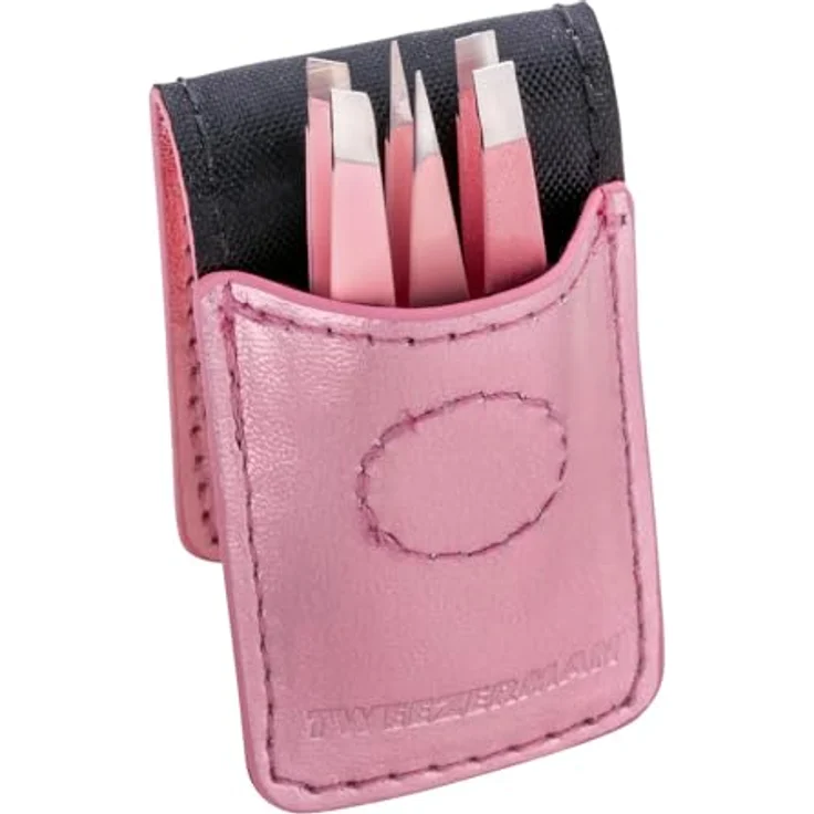 Tweezerman Micro-Mini Pinzetten-Set pinker Etui 3tlg. – Bild 6