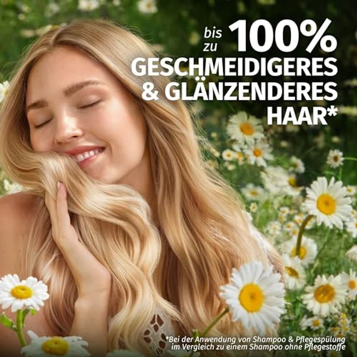 Herbal Essences Geschmeidig & Glänzend Pflegespülung mit Kamille, 250ml, Vegan, 97% natürliche Inhaltsstoffe, Sommerduft – Bild 2