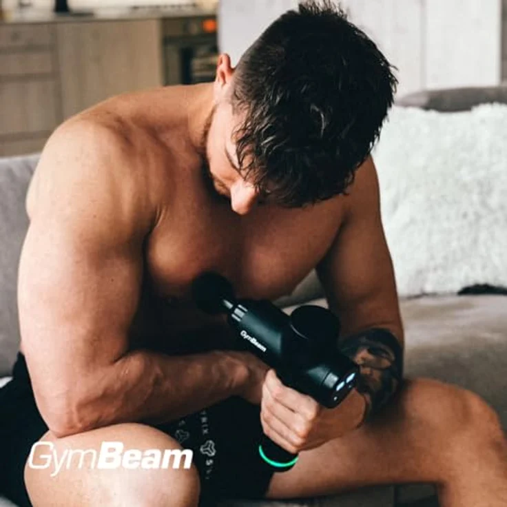 GymBeam VI Black Massage Gun, Massagepistole mit kraftvoller Perkussionstherapie, einstellbaren Intensitätsstufen und ergonomischem Griff – Bild 6