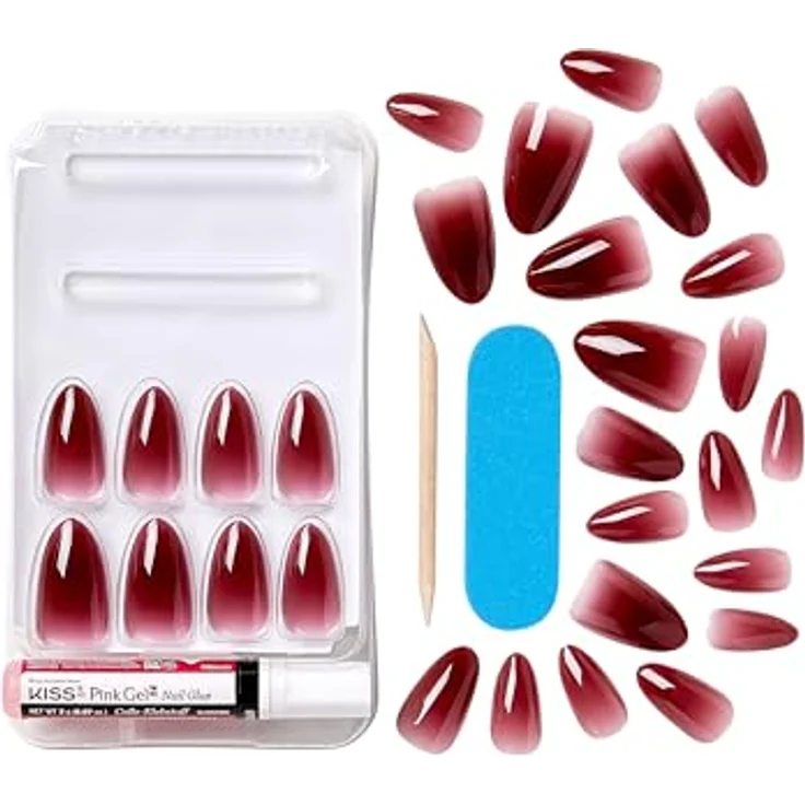 KISS Bare But Better Medium, künstliche Fingernägel Chemistry, 28 St. mit Spezialkleber für langanhaltende Gelnägel-Maniküre – Bild 7