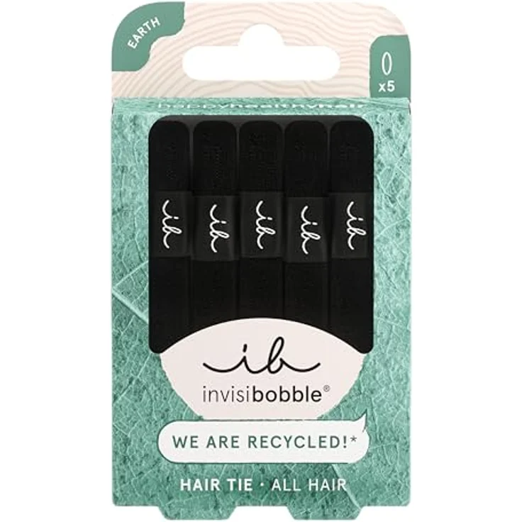 invisibobble Haargummis schwarz | Zopfgummi sehr sanft zum Haar | Haargummi Damen & Herren Earth Collection | Haargummi-Set nachhaltig, 5 Stück – Bild 2