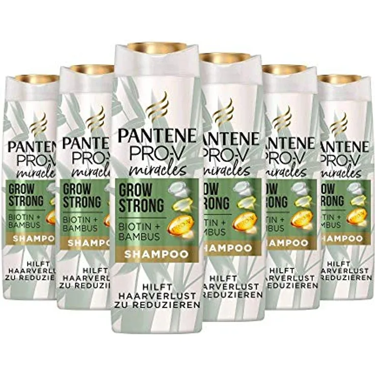 Pantene Pro-V Miracles Grow Strong Shampoo, 6 x 250 ml