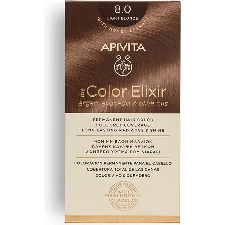Apivita My Color Elixir, Dauerhafte Haarfarbe mit Argan-, Avocado- und Olivenöl, 50ml
