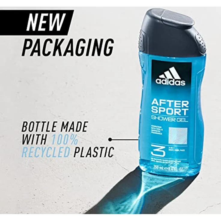 adidas 3in1 After Sport Duschgel für ihn, mit aromatisch-frischem Duft, 400 ml – Bild 3