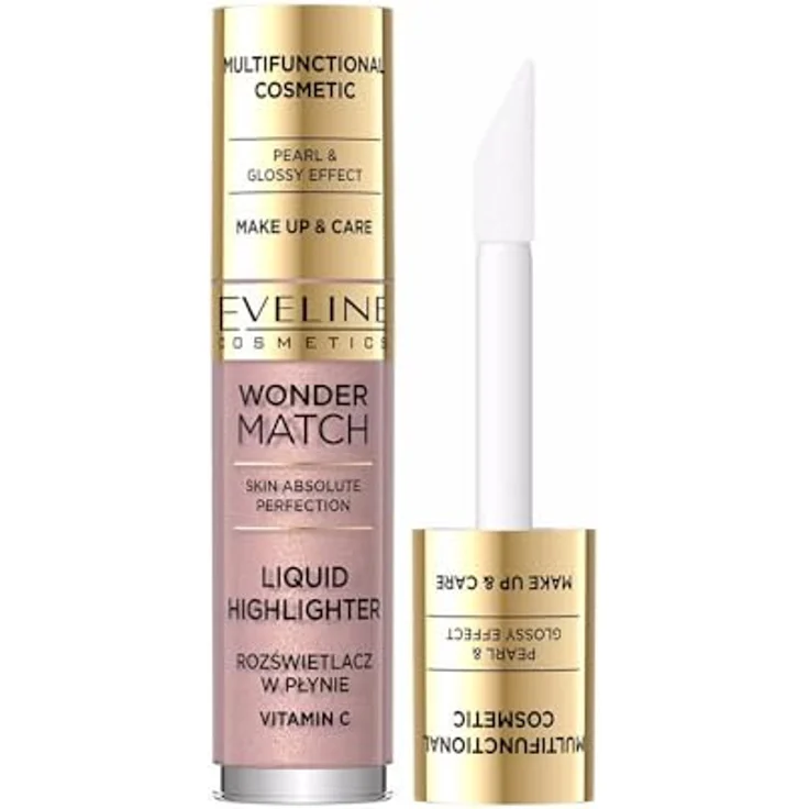 Eveline Cosmetics Wonder Match, Strahlender Flüssig-Highlighter mit Vitamin C & Iris-Extrakt, Vegan, Leichte Formel – Bild 1