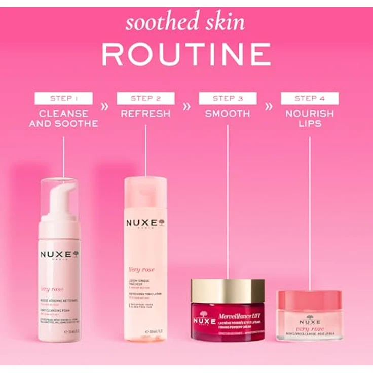NUXE Very Rose Light Cleansing Foam 150 ml, sanfter Reinigungsschaum mit Rosenextrakt, für alle Hauttypen – Bild 6