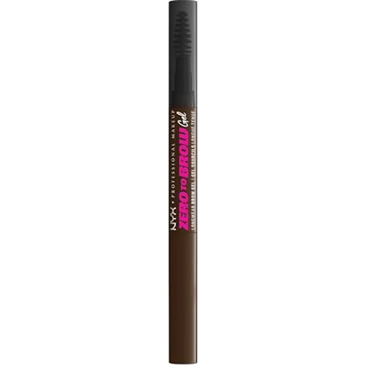 NYX Professional Makeup Zero To Brow Gel, Augenbrauen-Gel mit Applikator, Farbton 07 Espresso, 2 ml – Bild 1