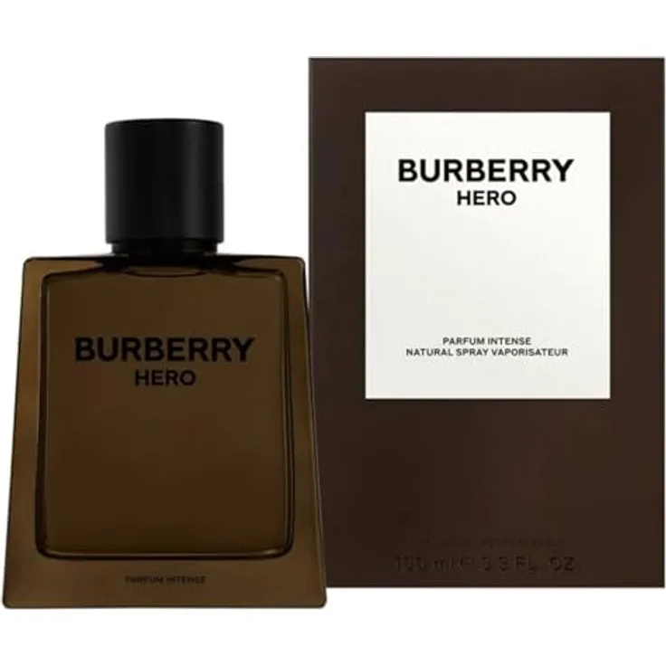 Burberry Hero Parfum Intense, Herrenparfüm Spray, nachfüllbar, 100 ml, dunkle Glasflasche