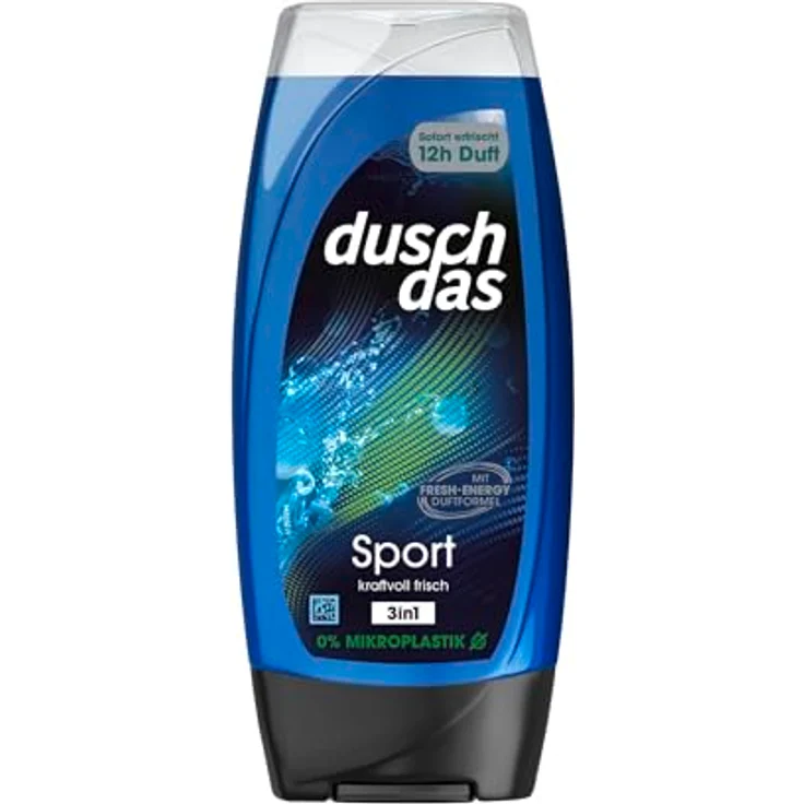 Duschdas 3-in-1 Duschgel & Shampoo Sport Duschbad mit Fresh-Energy-Duftformel 225 ml, kraftvoll-frischer Duft nach Zitrusfrüchten – Bild 3
