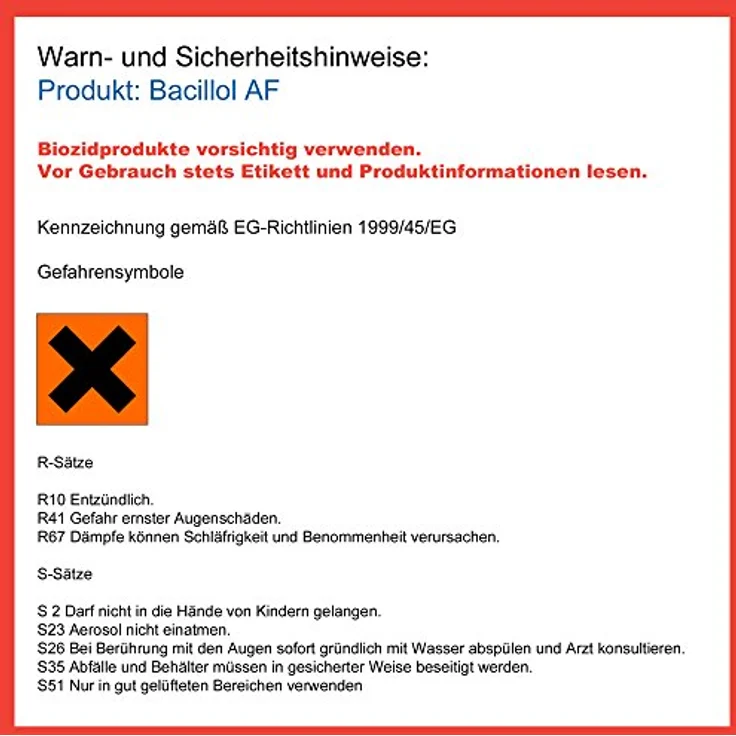 Paul Hartmann Bode Bacillol AF Flächendesinfektionsmittel 1 Liter - Preisvergleich – Bild 2